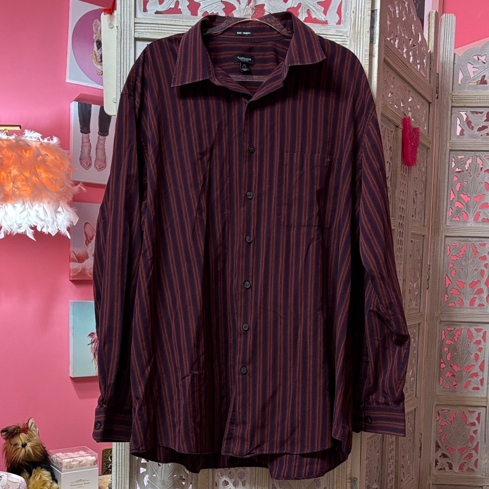 Men’s Van Heusen Button Down Long Sleeve Shirt Size:2XLT